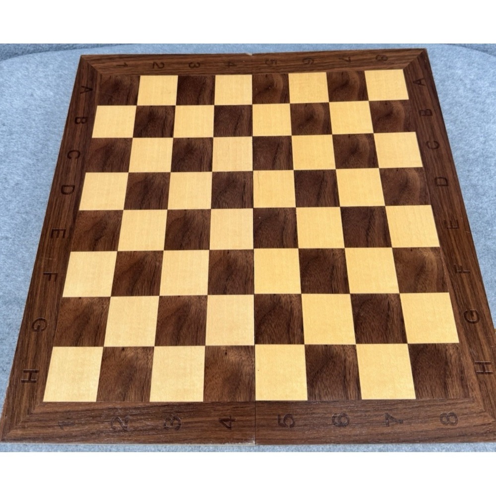 Wood Folding Chess‎ Set 3" King w Storage Box Complete Pieces